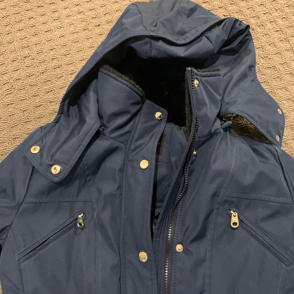 Jessica Simpson Navy Winter Coat with Gold Buttons - Picture 4 of 4